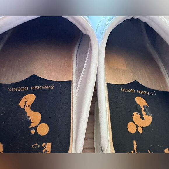 Vollsja Geniune Leather Wooden Clogs Made in EU White size 40/ 10 - Picture 8 of 10